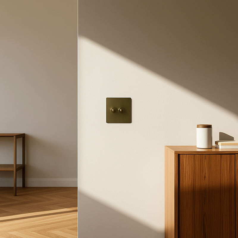 Prise électrique et double USB et USB type C en acier gris brossé bords arrondis