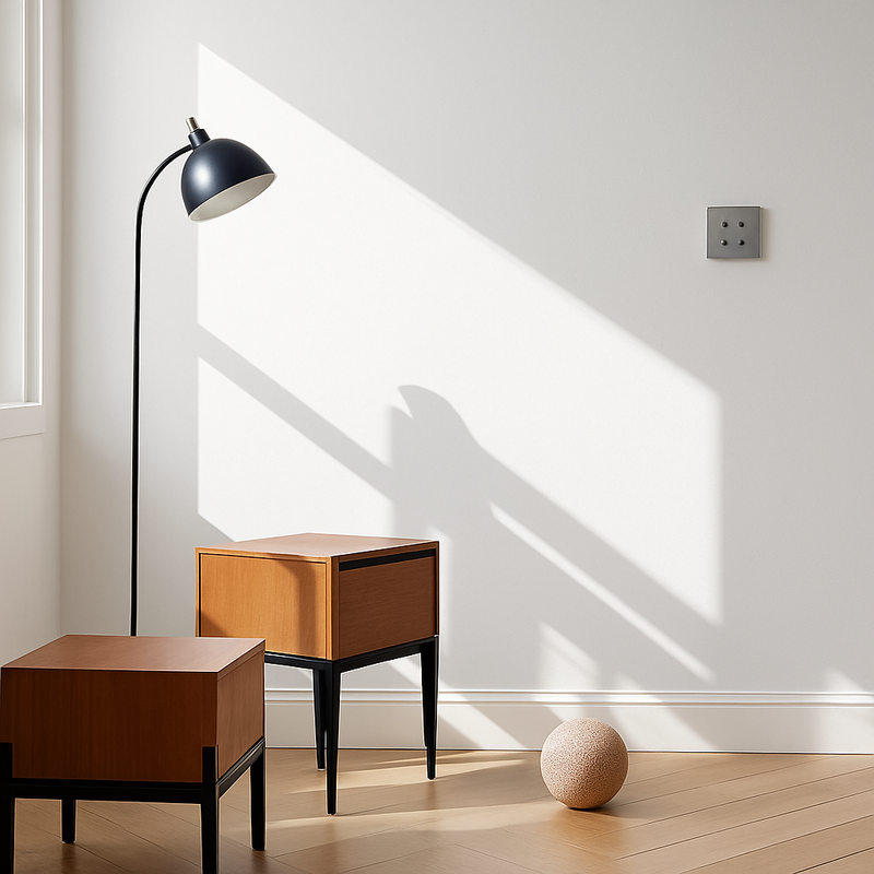 Prise électrique et double USB et USB type C (Europe) en acier gris foncé brossé