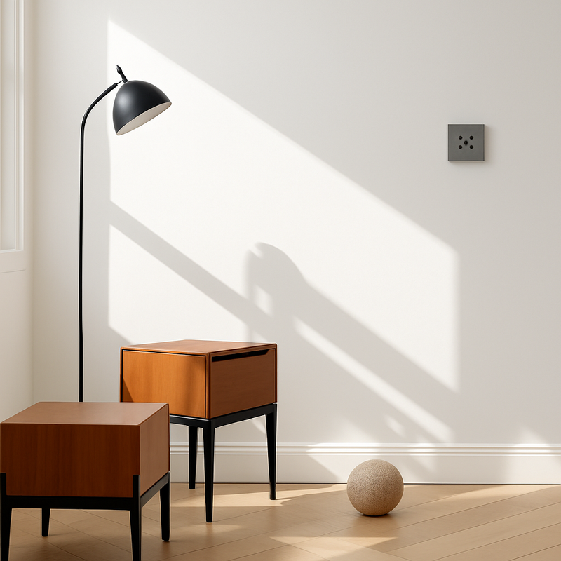 Prise électrique et double USB (Europe) en acier gris foncé brossé