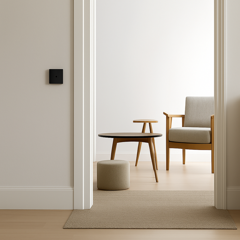 Prise électrique (Europe) en acier noir mat