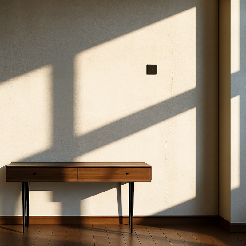 Prise électrique simple en acier noir brossé