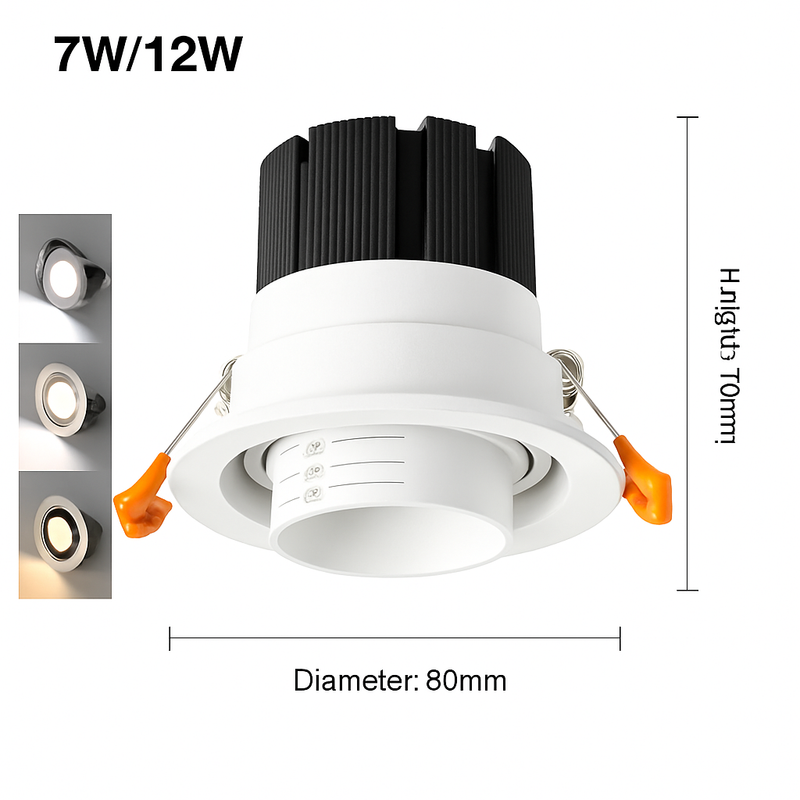 projecteur led spot encastré dimmable avec zoom intégré