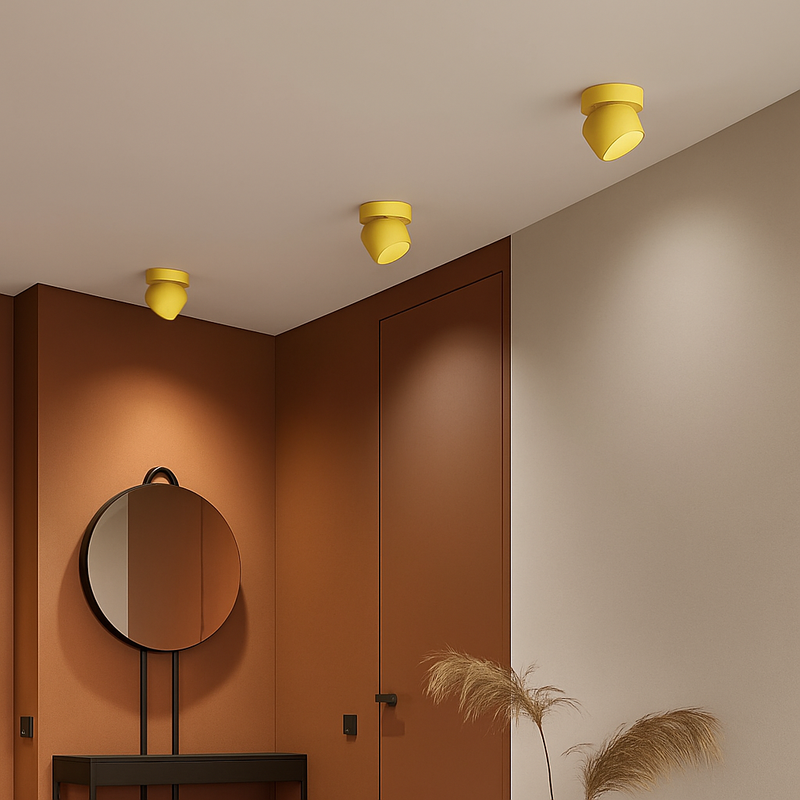 projecteurs led nordique surface monté spot rotation pliant macarone foco