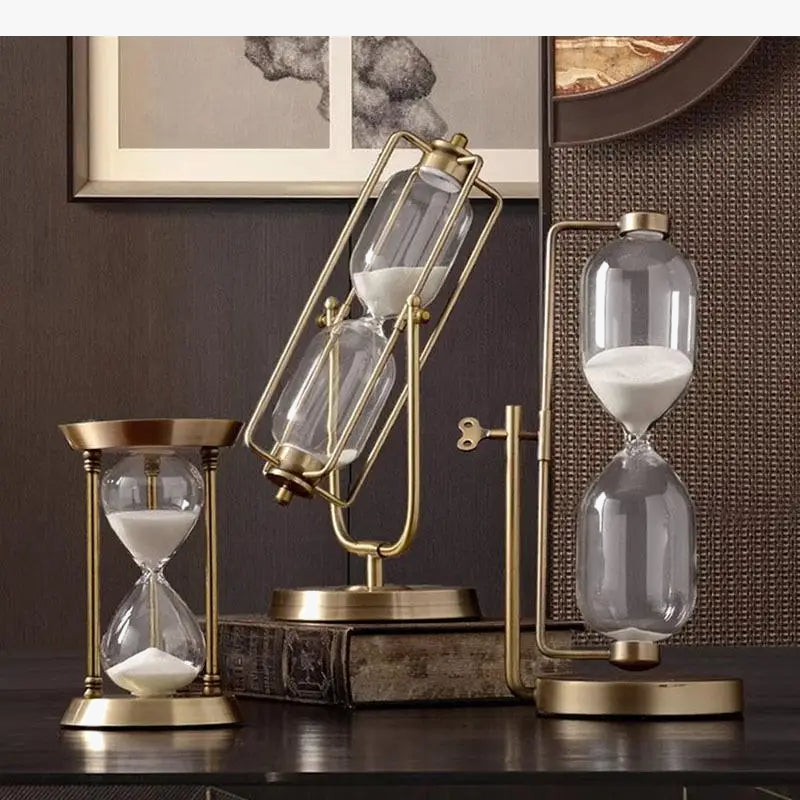 sablier en métal avec minuterie de 30 minutes pour décoration