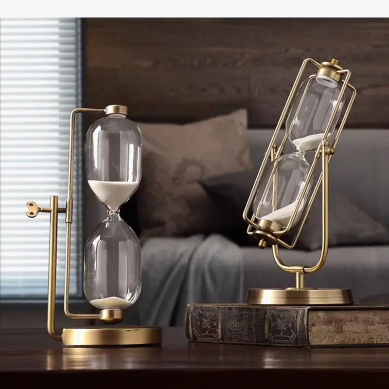 sablier en métal avec minuterie de 30 minutes pour décoration