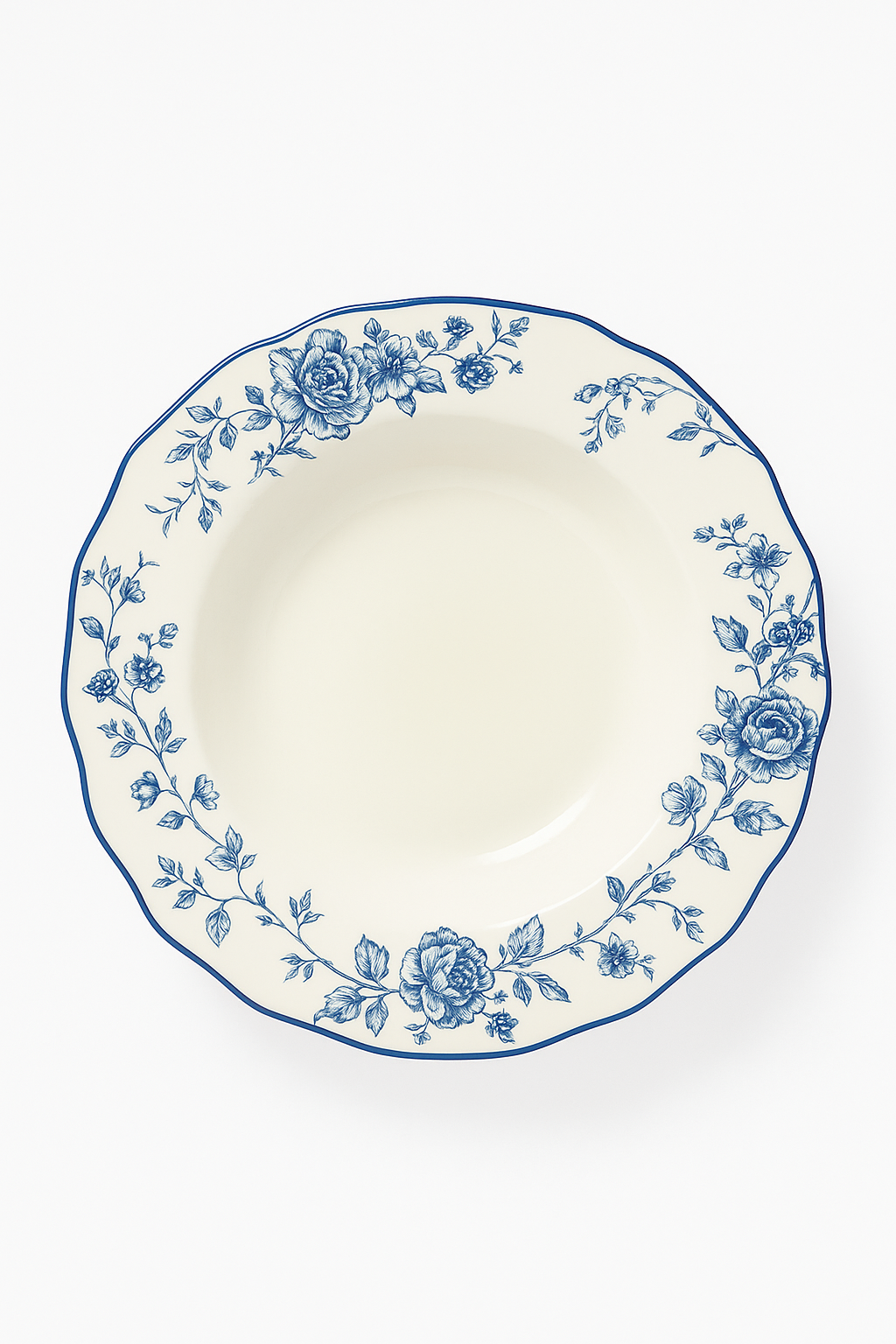 Service assiettes céramique floral style champêtre vintage - vue 2 sur 3