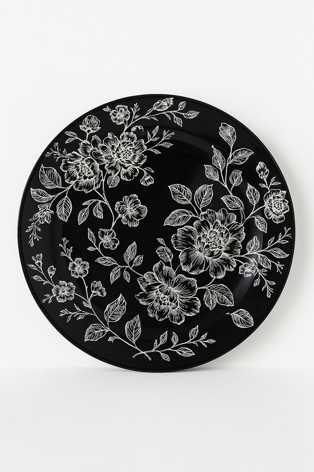 service assiettes ceramique style champetre fleurs vintage - vue 2 sur 3