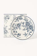 Service dassiettes ceramique motif fleurs style champetre