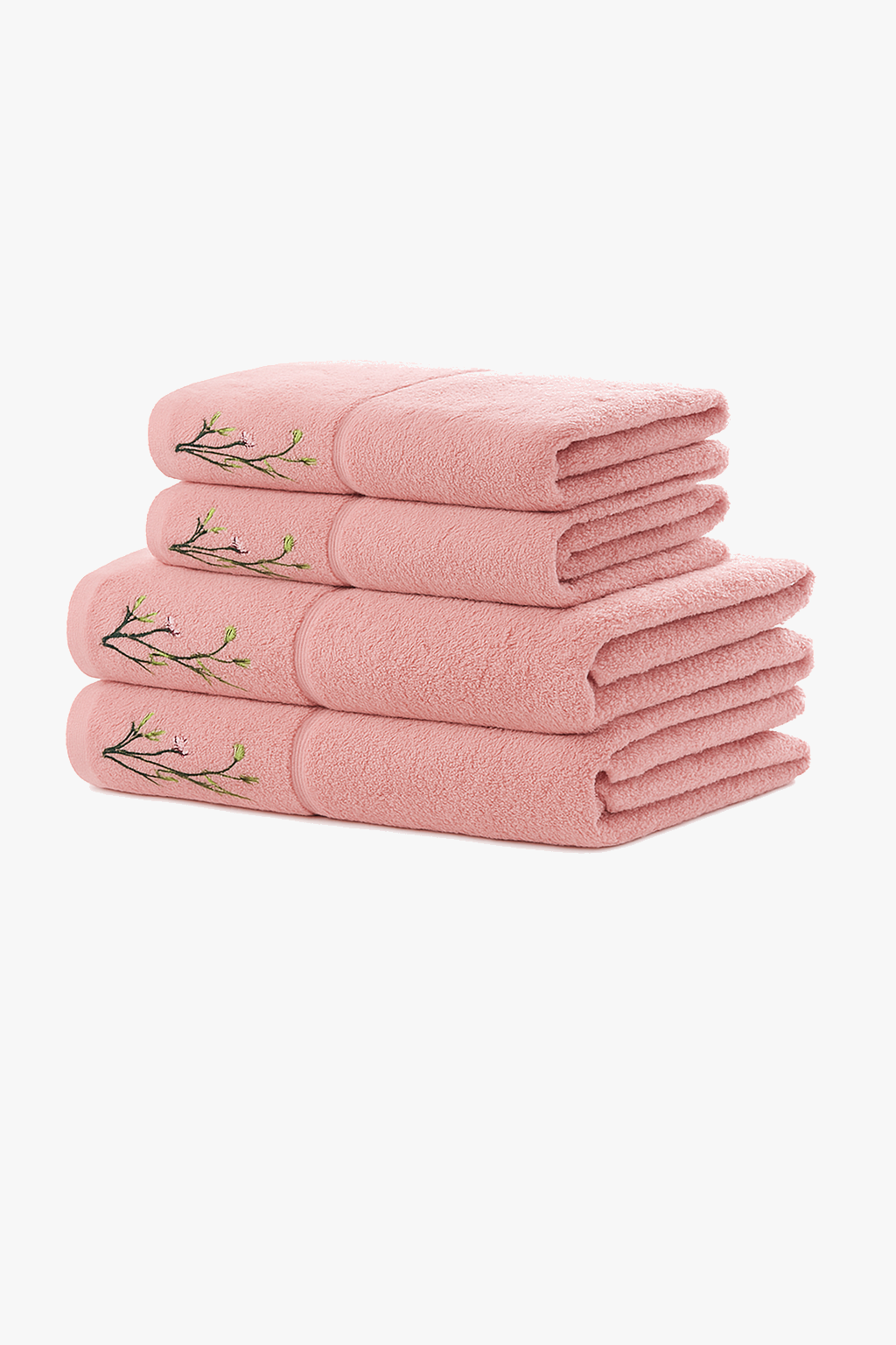 serviette de bain bambou brodée ultra absorbante set