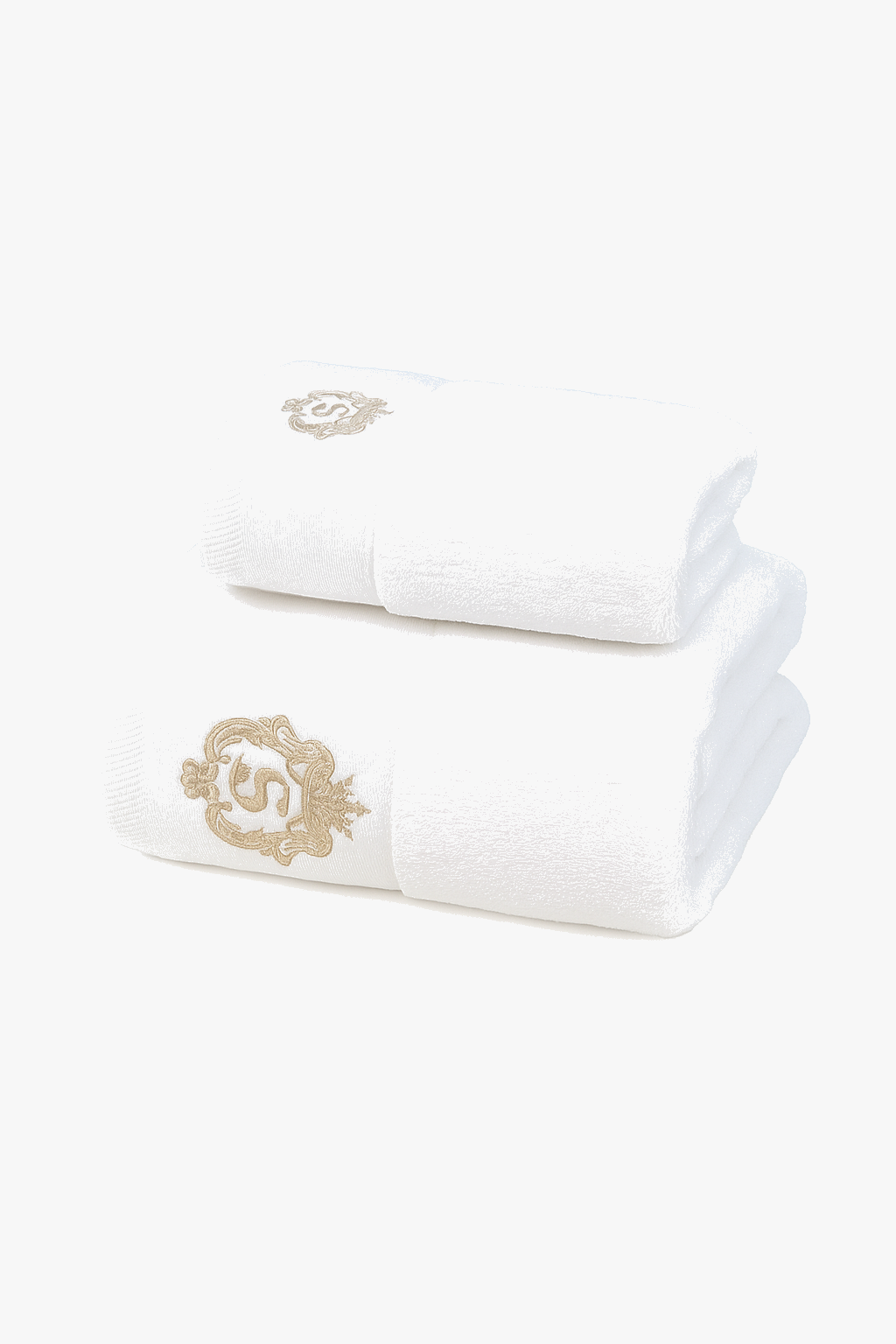Serviette de bain lot 2 coton jacquard brode