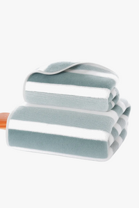 serviette de bain polaire corail rayures absorbante domicile