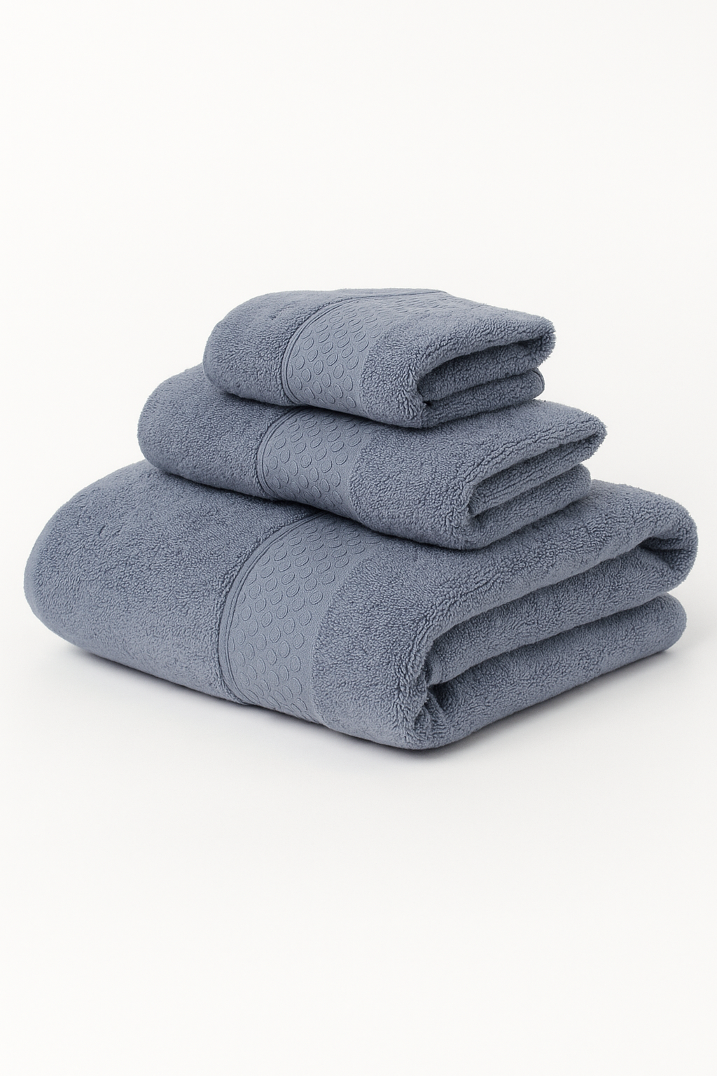 serviette de bain set coton doux absorbant uni