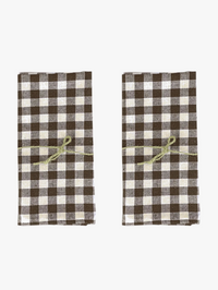 Serviette de table à carreaux style moderne polyester