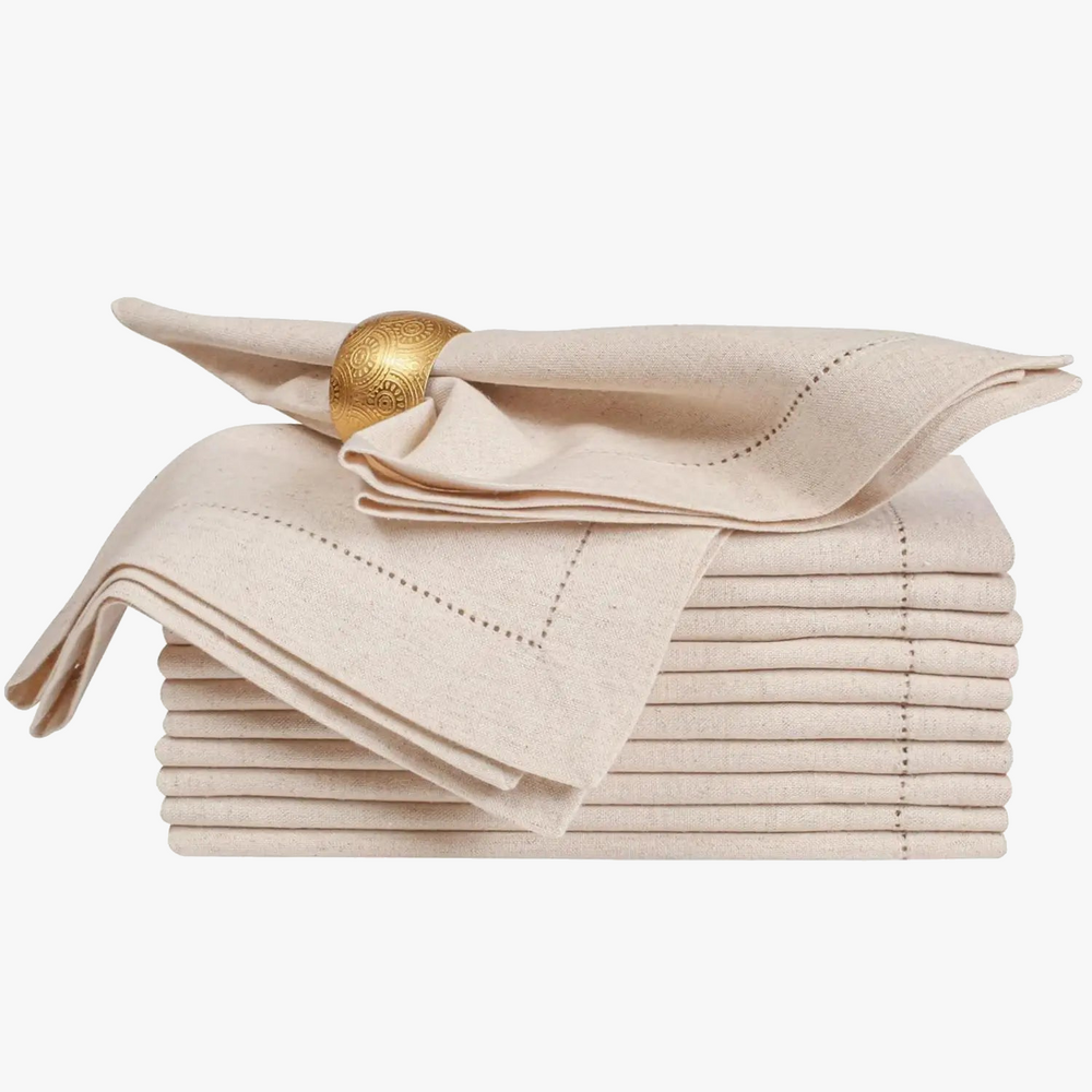 Serviette de table lot 6 serviettes lin classique