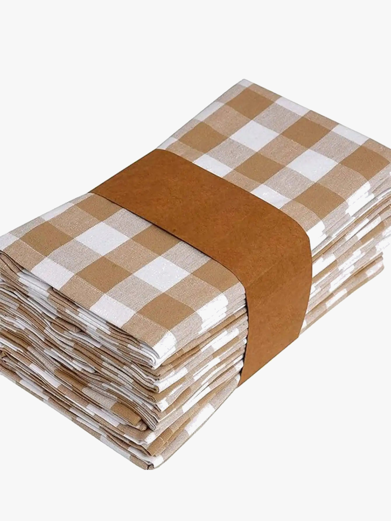 Serviette de table polyester motif carreaux style moderne