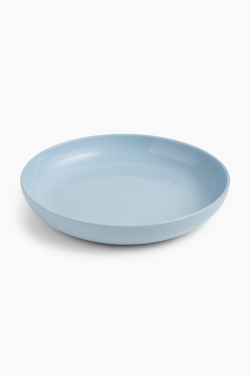 Set 4 assiettes creuses plastique incassable motif ble