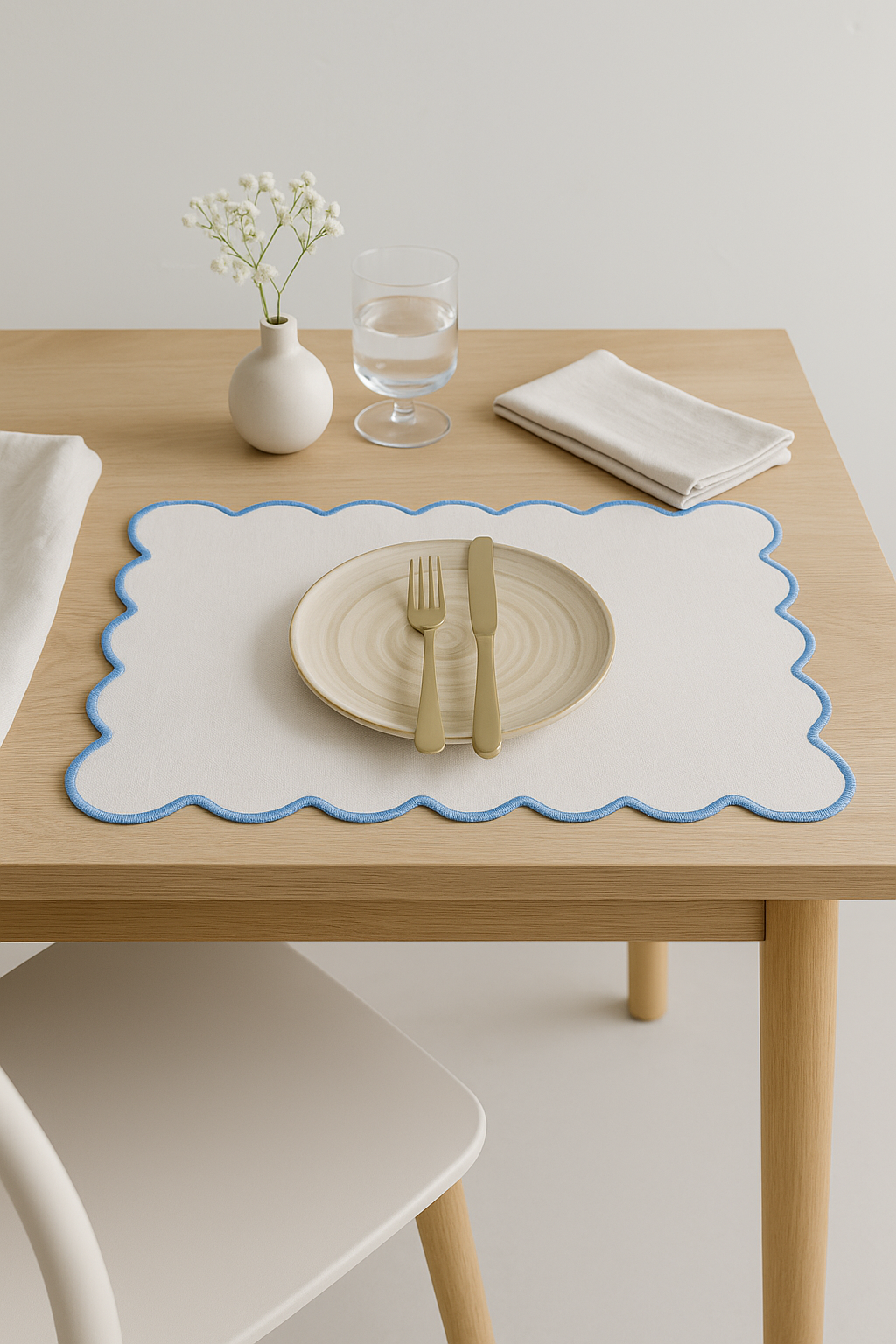 Set de table coton lin motif coquillage festif
