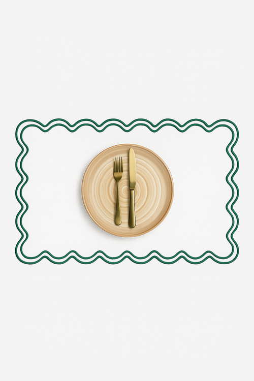 Set de table coton motif coquille saint jacques