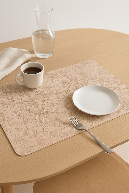 Set de table cuir antiderapant style europeen cuisine