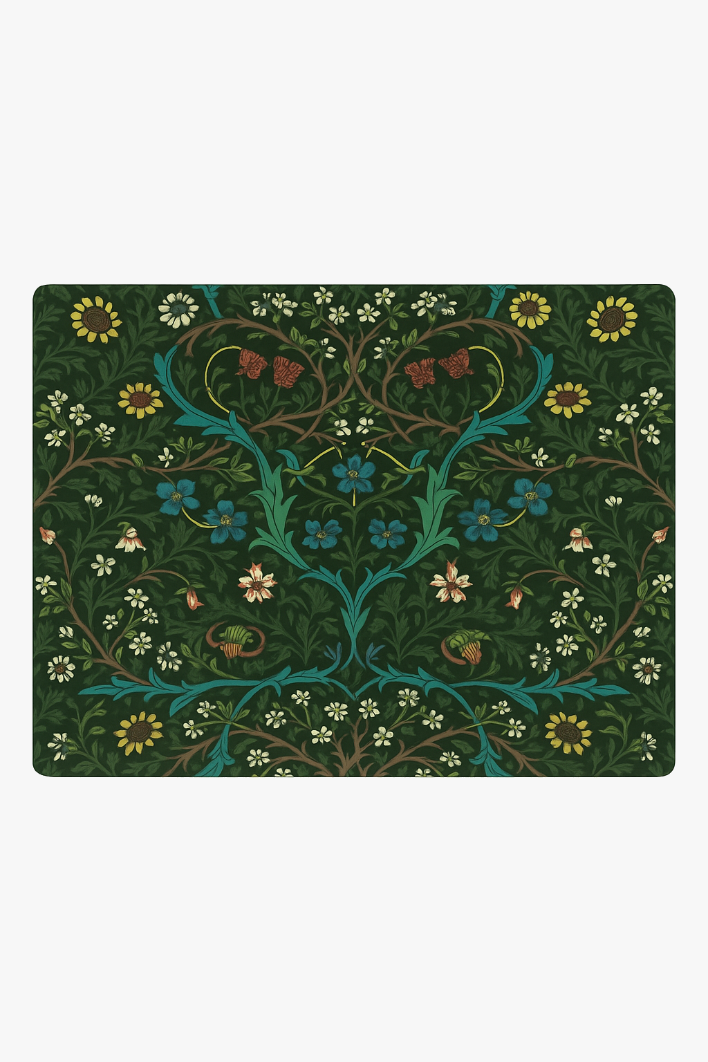 Set de table oiseaux style william morris vintage