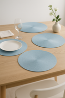 Set de table rond tressé antidérapant style européen