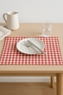 Set de table tissu rayures carreaux style campagne