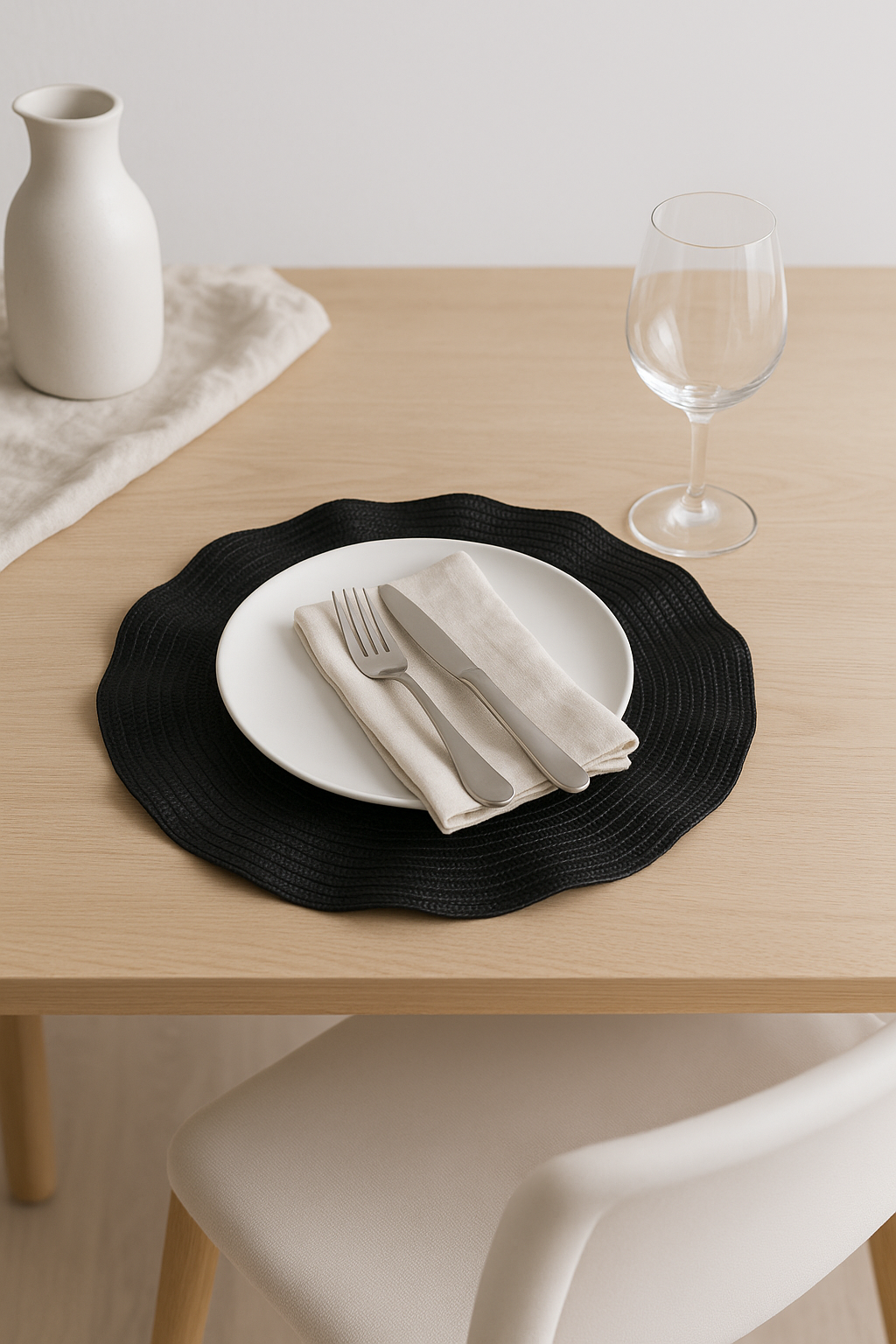 Set de table tressé ondulé lavable lot six - vue 3 sur 2