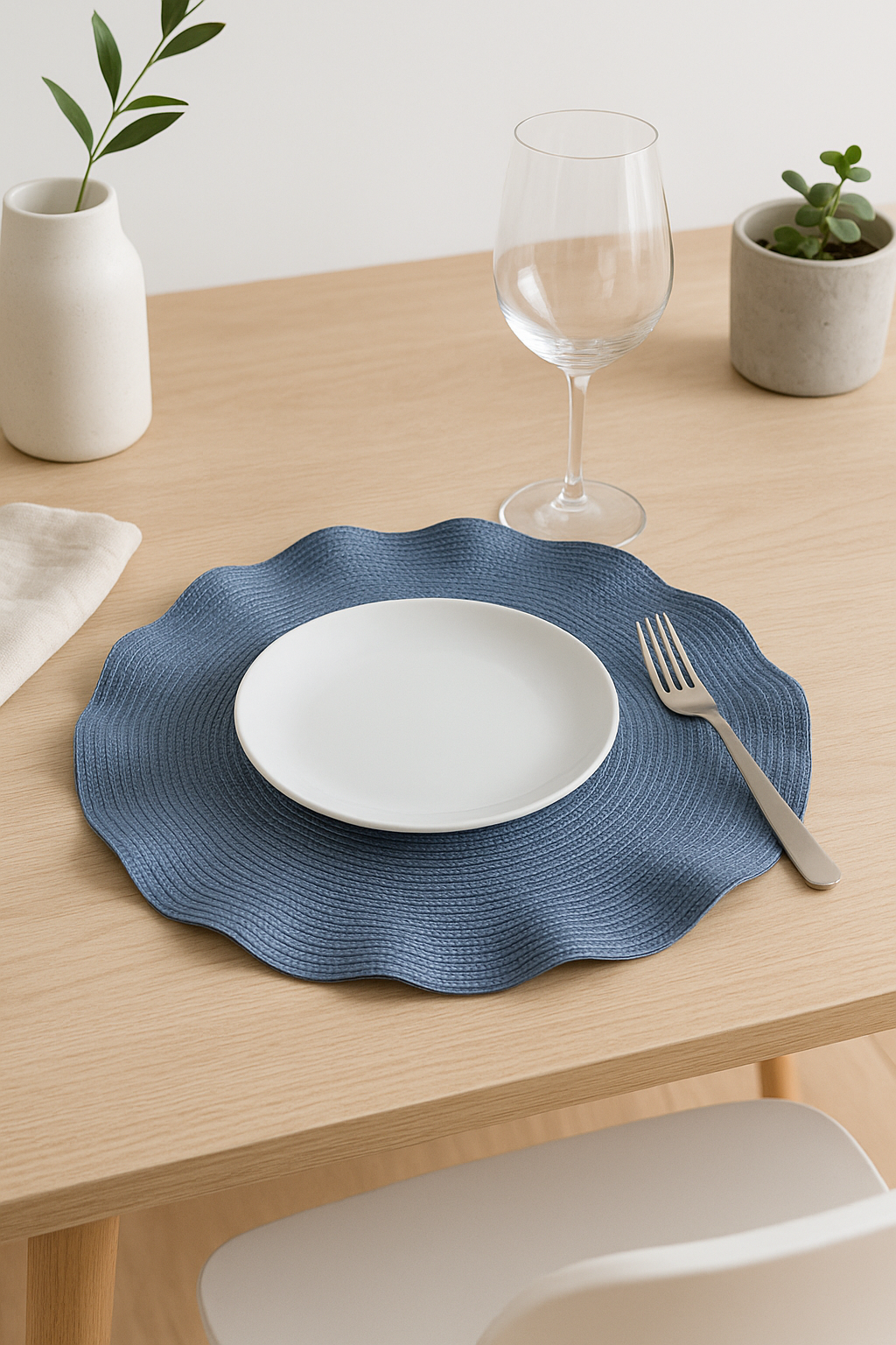 Set de table tressé ondulé lavable style moderne - vue 3 sur 2