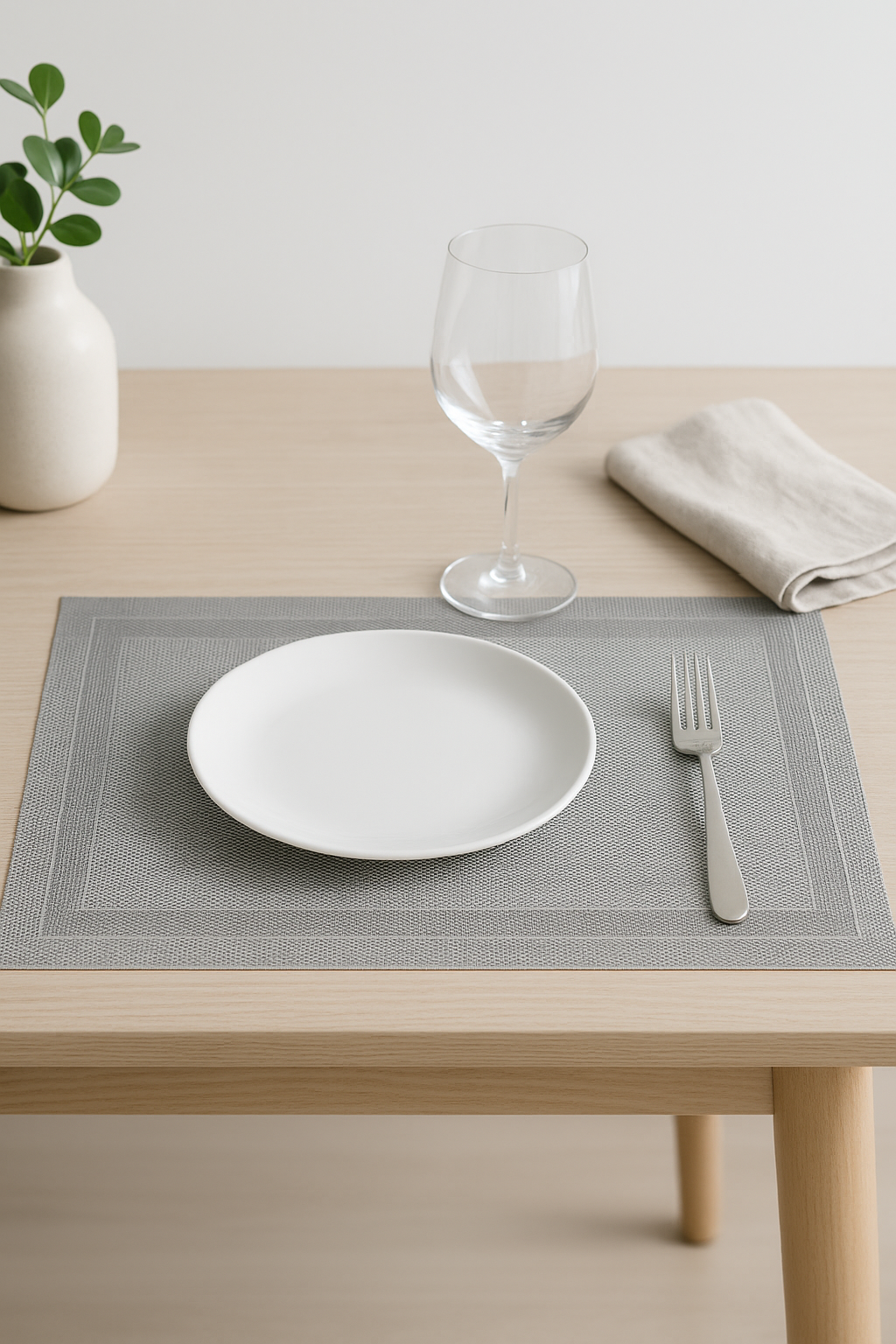 Set de table vinyle tissé antidérapant lavable