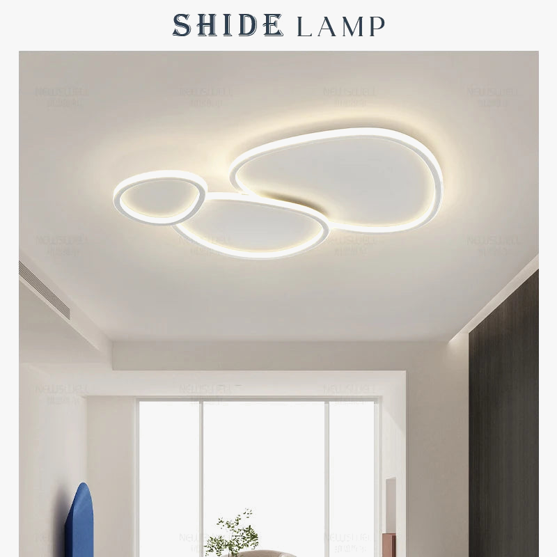 SHIDE Lustre Moderne Led Plafonniers Salon Décor Simple Maison Lampe Créative Pavée Chambre Cuisine Plafonnier