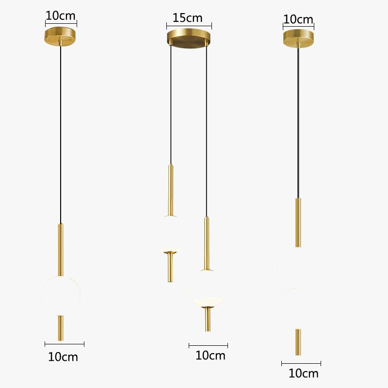 Suspension en forme de boule de verre