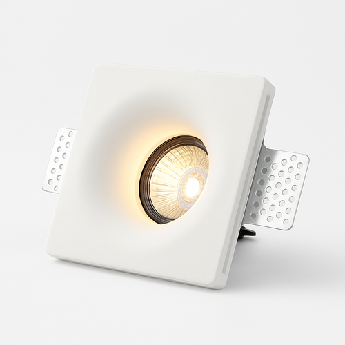 Spot encastré en gypse GU10 LED anti-éblouissant projecteur sans bordure intégré salon chambre allée éclairage domestique