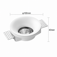 Spot encastré en gypse GU10 LED anti-éblouissant projecteur sans bordure intégré salon chambre allée éclairage domestique