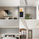 Spot encastré en gypse GU10 LED anti-éblouissant projecteur sans bordure intégré salon chambre allée éclairage domestique
