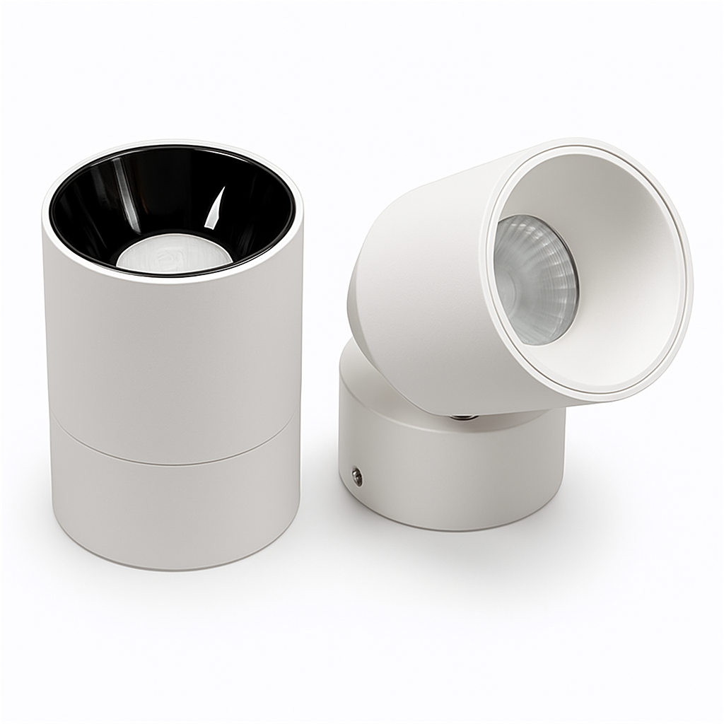 spot led dimmable anti-éblouissement pliant rotatif en surface - vue 5 sur 9