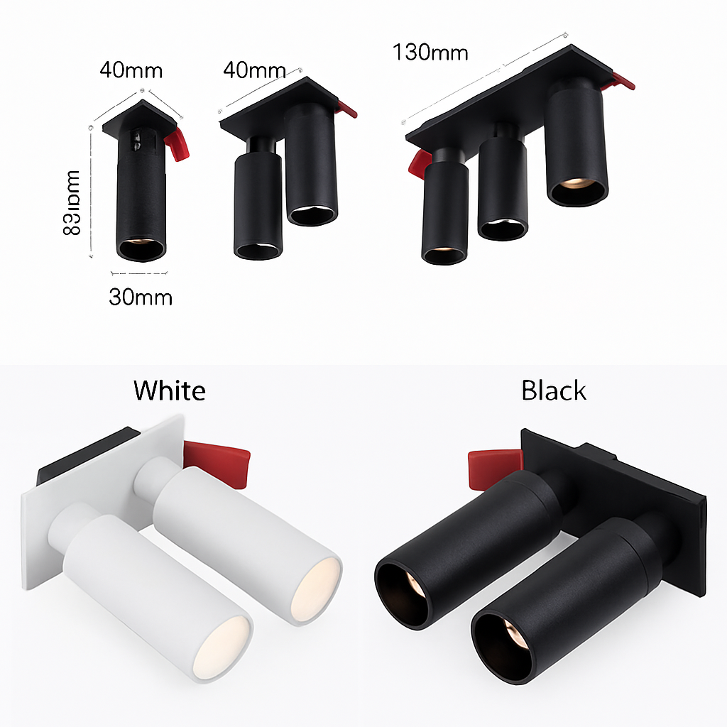 spot led encastré réglable pour musées et galeries d'art - vue 3 sur 5