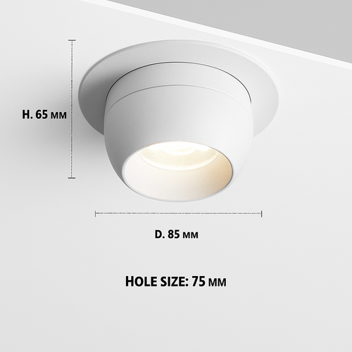 spot led encastrable rotatif à intensité variable éclairage intérieur