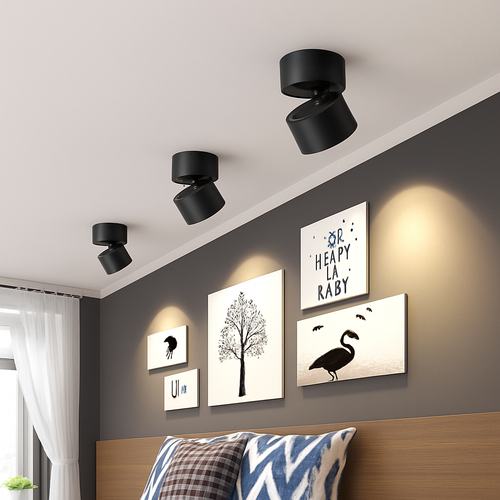 Spot LED orientable cylindrique Rotation