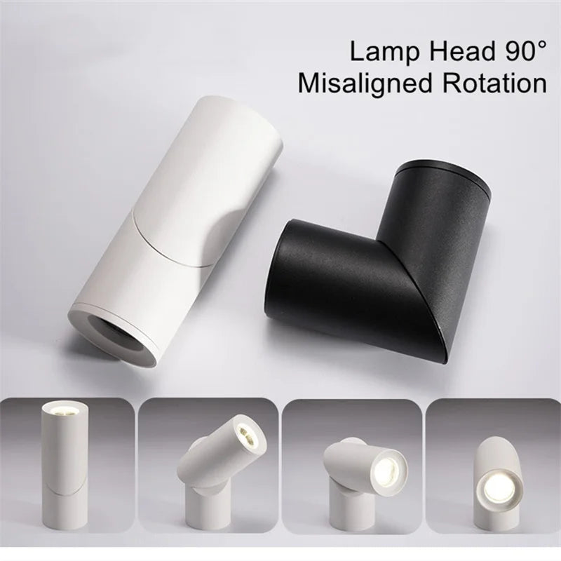 spot led rotatif réglable monté en surface pour décoration maison