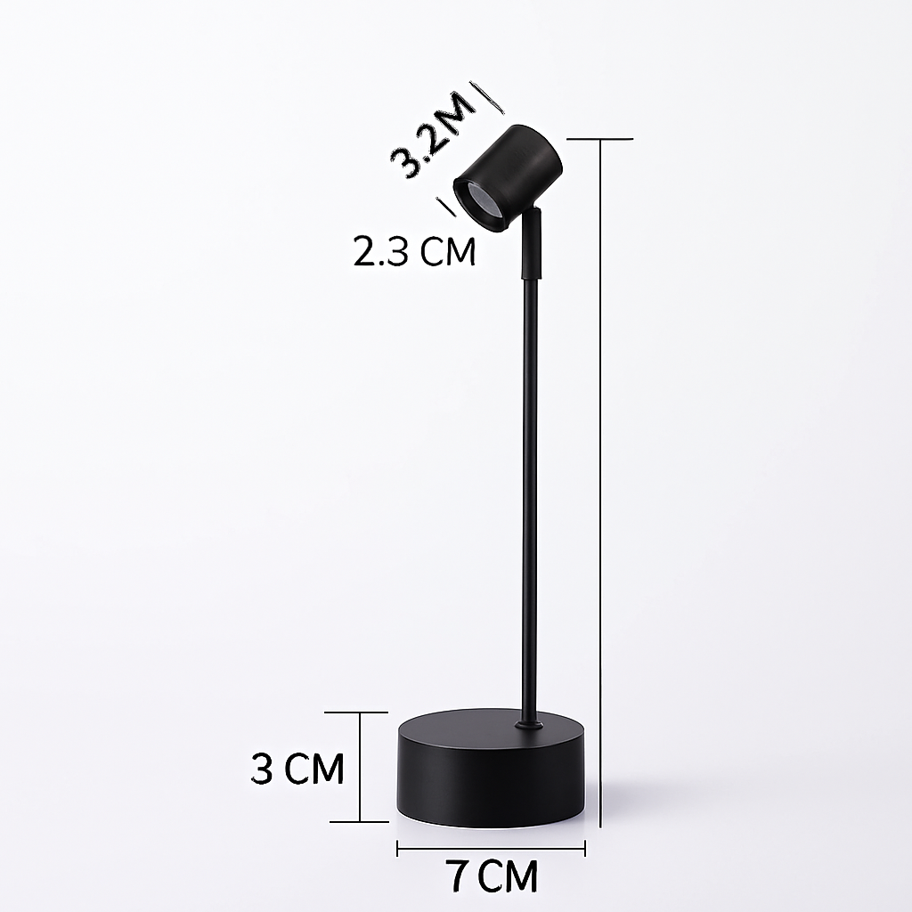 spot led sans fil pour éclairage de vitrine et exposition