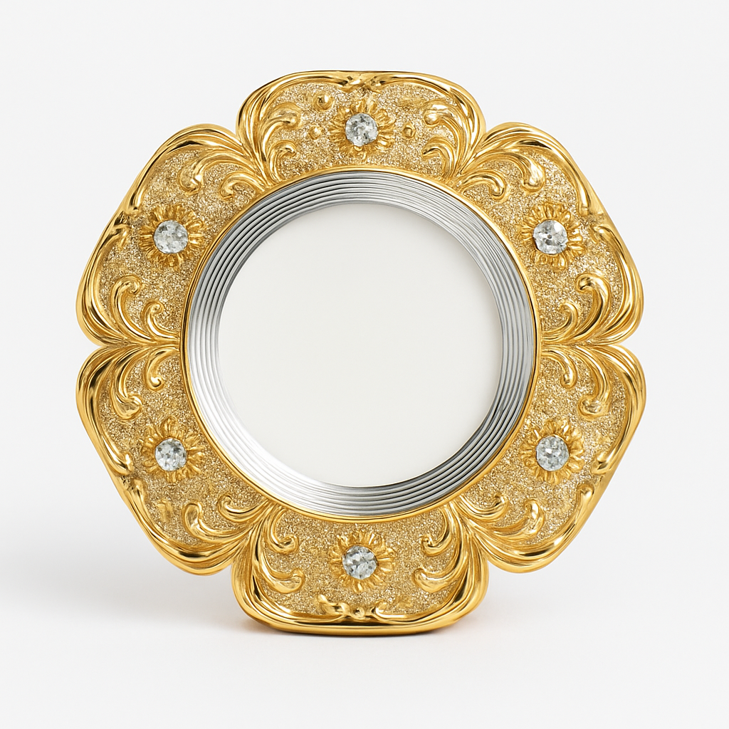 Spot lumineux Led encastrable en résine cristal incrusté de luxe - vue 5 sur 12