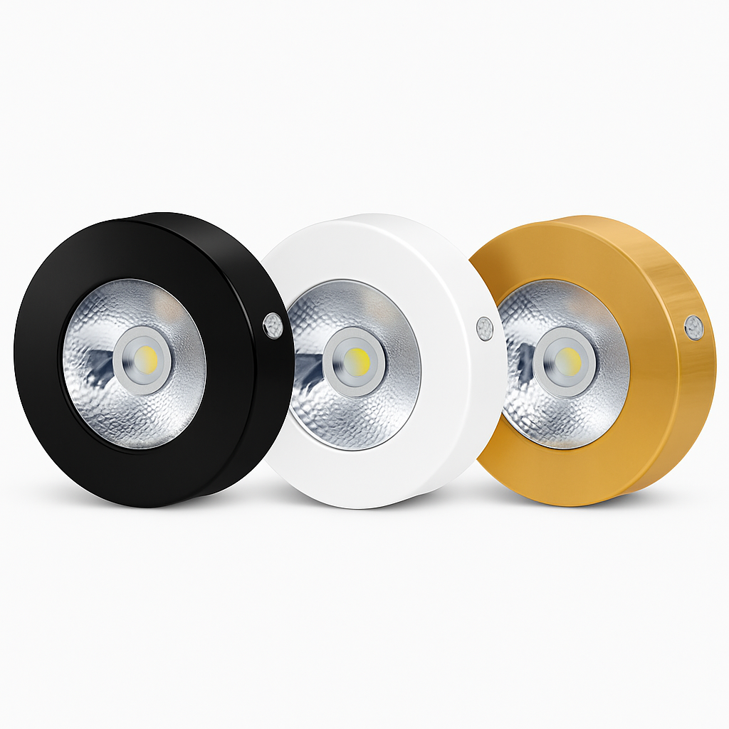 Spot moderne LED extra fin rond en aluminium Delma - vue 6 sur 7