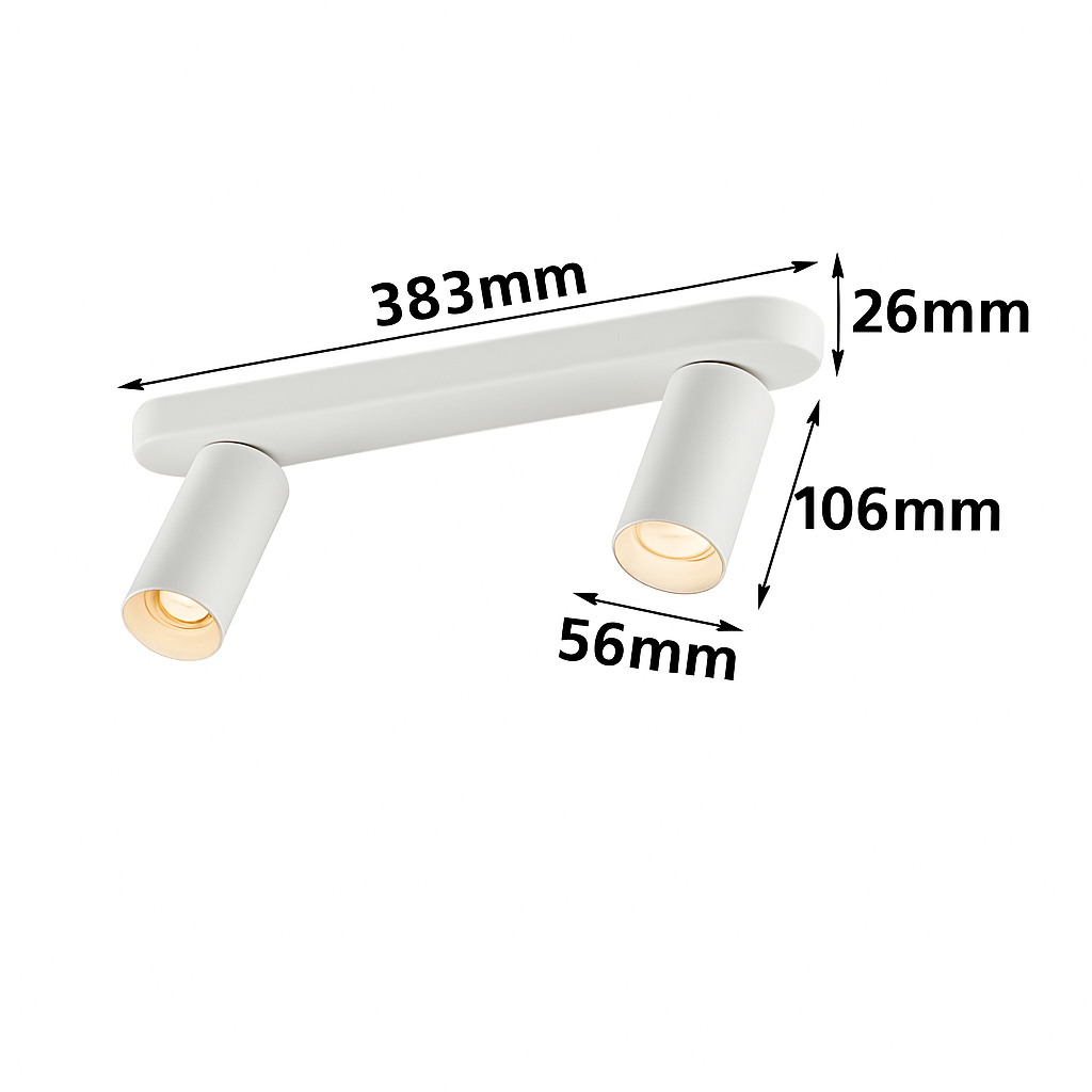 Spot moderne LED rond avec plusieurs cylindres Surface - vue 7 sur 9