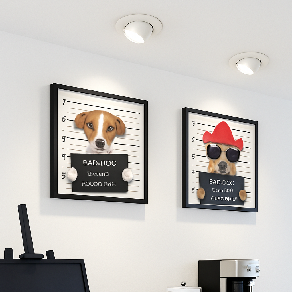 Spot rond à LED pivotable à 360° en aluminium blanc - vue 3 sur 5