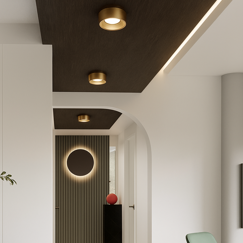 spots nordiques en cuivre led de luxe circulaires