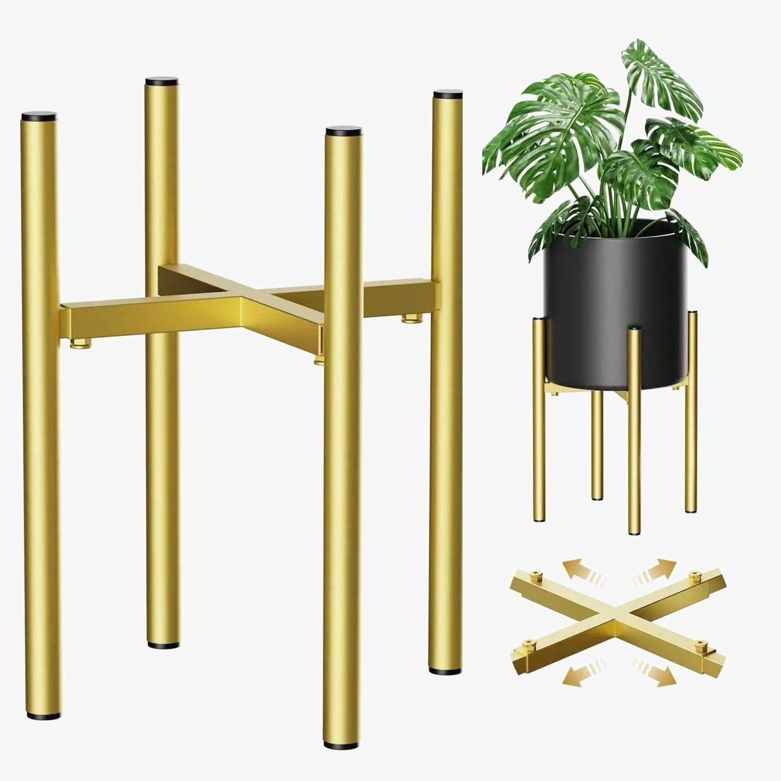 support de plantes en métal élégant et réglable pour intérieur extérieur