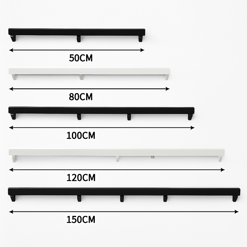 Support socle long suspension jusqu'à 5 trous (noir ou blanc)