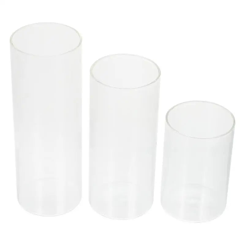 supports en verre cylindriques transparents pour bougies chauffe-plat