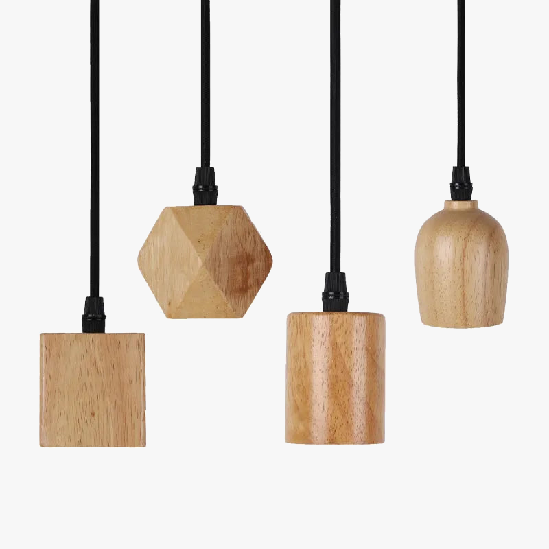 suspension bois rétro style industriel pour décoration intérieure