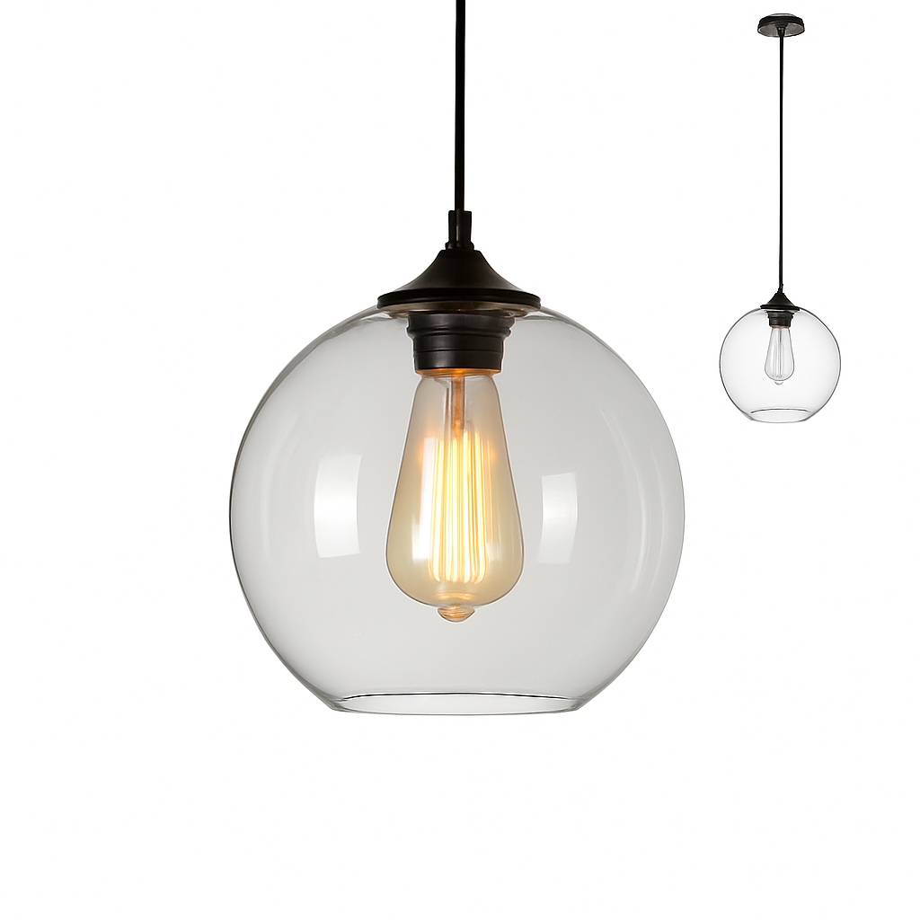 Suspension boule en verre moderne Clear - vue 5 sur 7